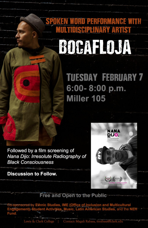 IME collaborated to bring Bocafloja to campus for a film screening and discussion.