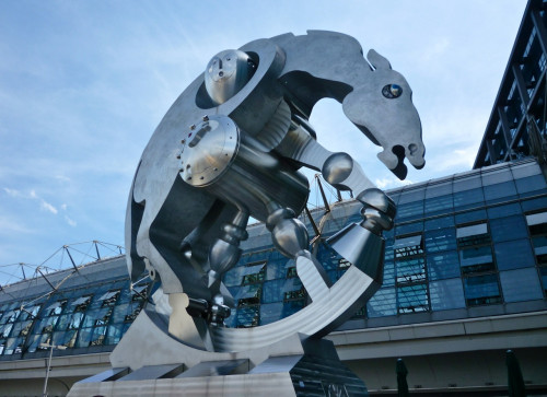 Rolling Horse sculpture at the Berlin Hauptbahnhof