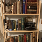 Snapshot of Adelaide Beeman White's prize-winning book collection.