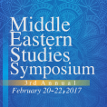 3rd annual MENA symposium sign in blue and yellow