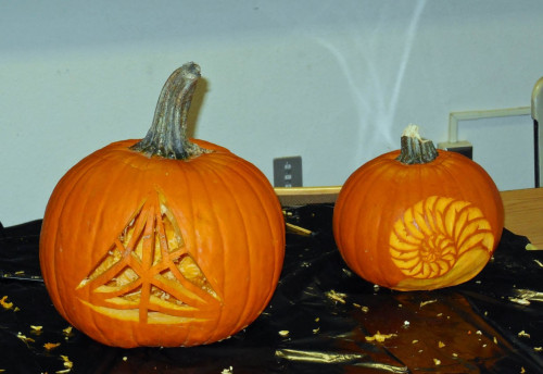 2 of the finished pumpkins
