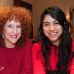 Susannah White, Tasha's mother, with Jesenya Maldonado '15, first recipient of the Natasha C. Priess '12 Memorial Scholarship.
