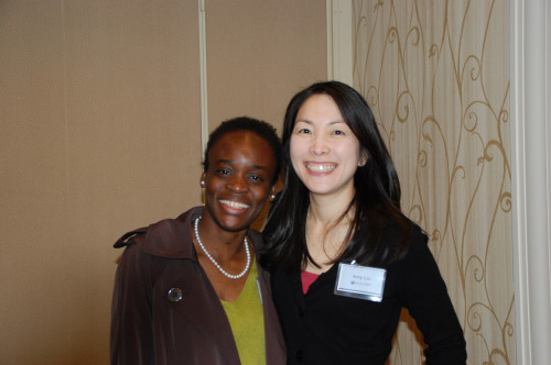 NCVLI staff members Fumi Owoso and Amy Liu. - Photo by Susan Bexton