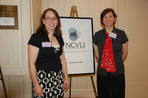 NCVLI staff members Rebecca Khalil and Terry Campos. - Photo by Susan Bexton