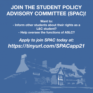 Join the Student Policy Advisory Committee at tinyurl.com/SPACapp21