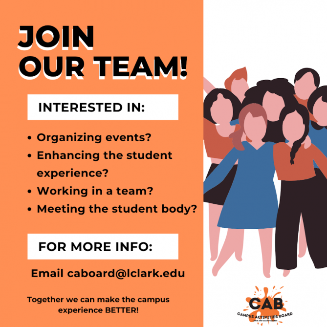 Join our team! Email caboard@lclark.edu