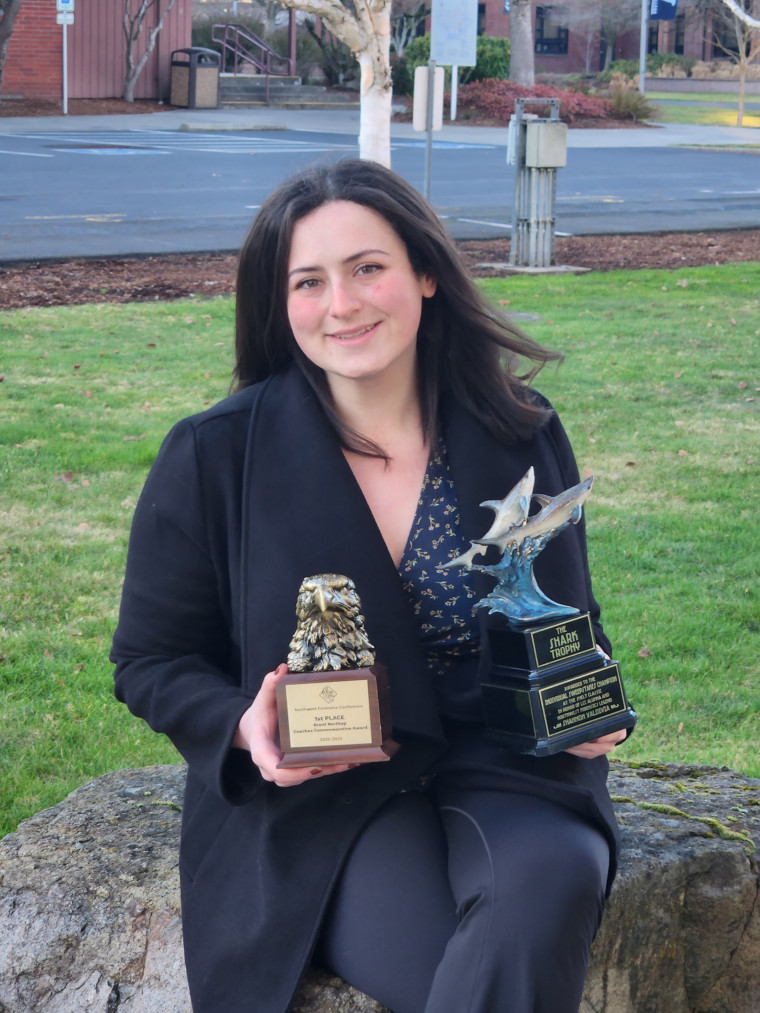 Eden Kenney with the Brent Northup award for outstanding season long competition and Shark award for outstanding competitor at the Dugaw ...