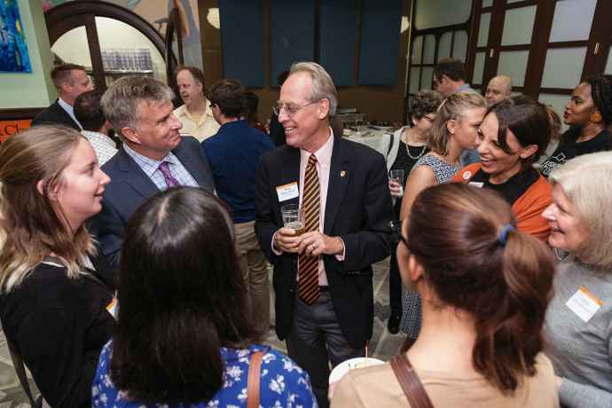 On October 10, alumni, parents, and friends of Lewis & Clark enjoyed an evening with President Wim Wiewel at Busboys and Poets in Was...