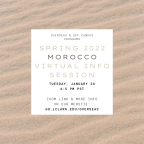 Spring 2022 Morocco Virtual Info Session