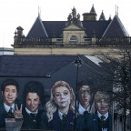The new mural of the Derry Girls