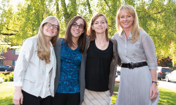 Alishia Blevins M.A. '12, Kelly Pertzsch M.A. '11, Katie Fraser M.S. '12, and Kim Fraser