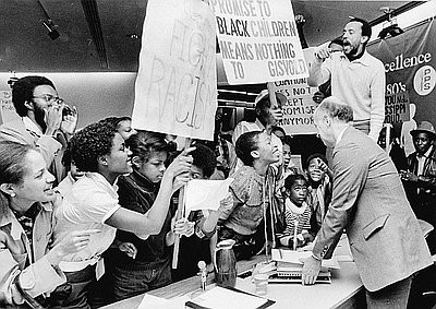 Portlanders Protest Planned Closure of Tubman Middle School, 1981