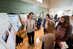 Students presenting research