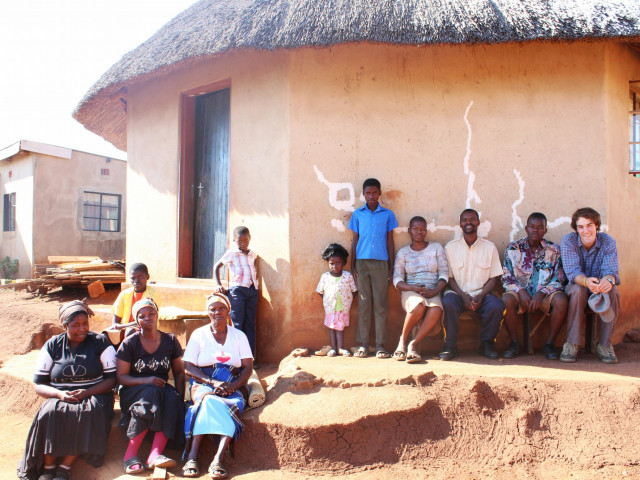 Robin with his homestay family in eGebeni Swaziland - Summer 2013