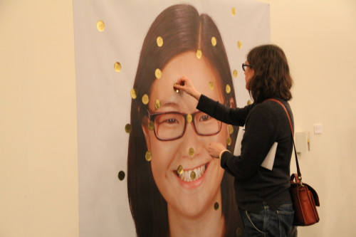 Interactive art exhibit: “Seal of Approval by artist Alison Ho