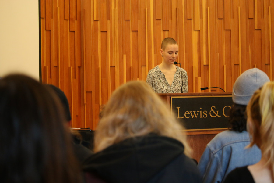 Lee Hinkle '24 opens symposium with reading and workshop, Lovely Letters: Healing from Gender Dysphoria and Sexual Trauma