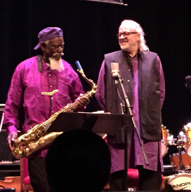 Pharaoh Sanders and Michael Stirling at the Portland Jazz Festival's Universal Consciousness Conc...