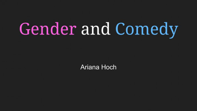 Title slide, ?Gender and Comedy?