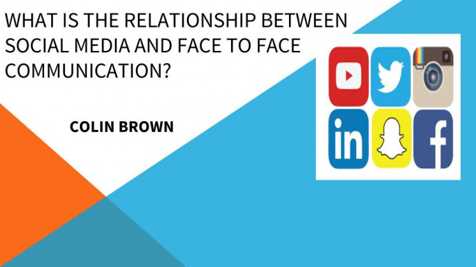 Title slide, ?What is the Relationship Between Social media and Face-to-Face Communication??