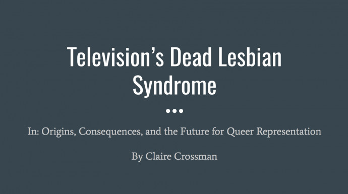 Title slide, Television's Dead Lesbian Syndrome