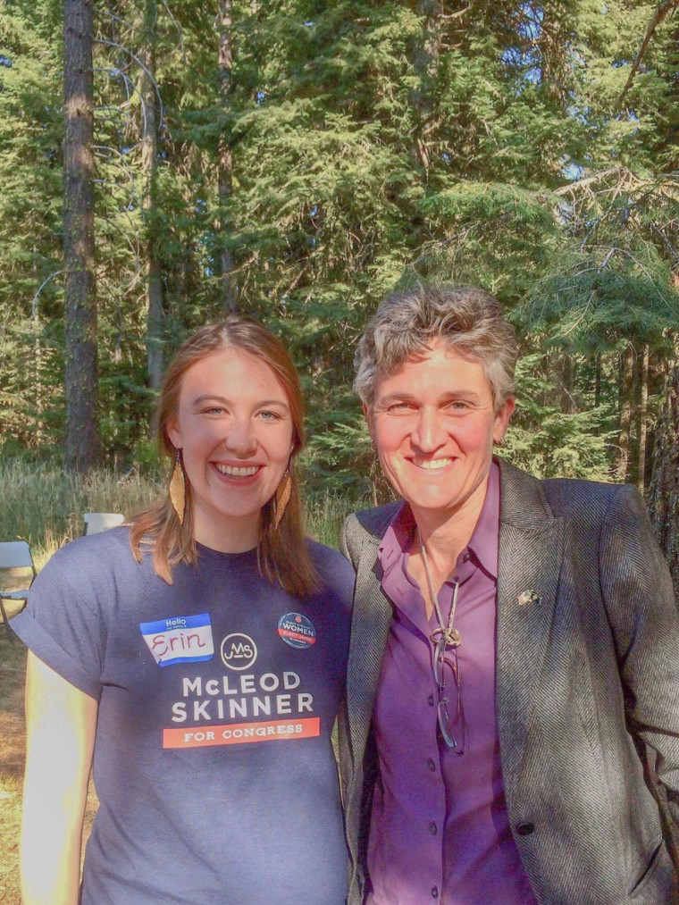 Erin Keoppen '17, with Jamie McLeod-Skinner candidate for Oregon's 2nd Congressional District    