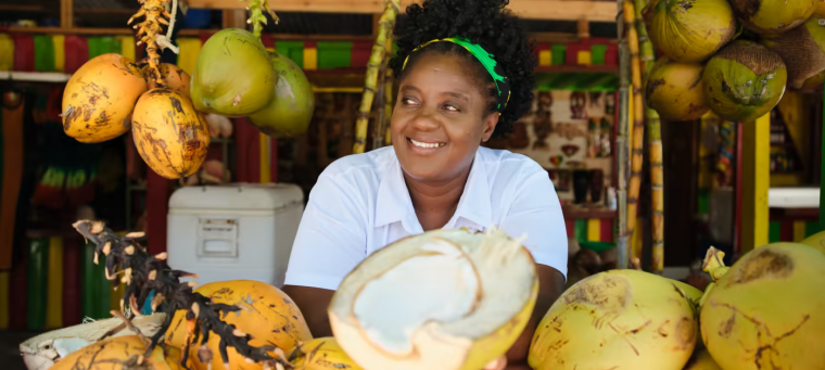 Jamaican woman smiling
