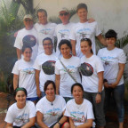 Professor Greta Binford (front row, center) with members of the Caribbean research team