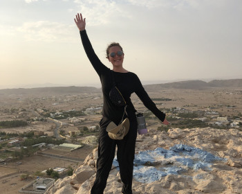 Grace Starling BA '20 taking in the sights during her time in Oman.