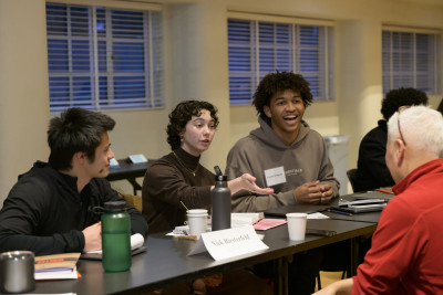 Students work with entrepreneurial mentors throughout the week to fine-tune their ideas and pitches.Credi...