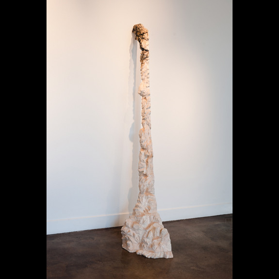 Christine Bourdette (1992), Slice, 2011, balsa wood, dry pigment, and gesso, 88.5 x 14.5 x 37.5 inches