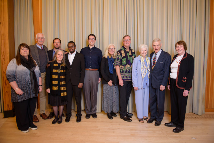 Faculty, staff, students, alumni, and visiting dignitaries gathered at the Gregg Pavilion to comm...