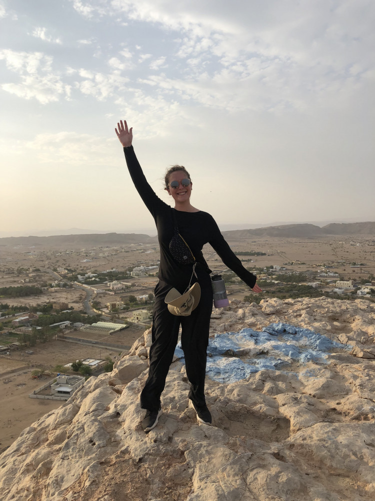 Grace Starling BA '20 taking in the sights during her time in Oman.