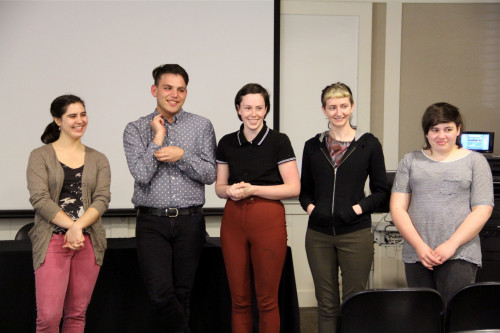 2014 Berkson Awardees, Laura Houlberg and Gus Wolff, and the Gender Studies graduates